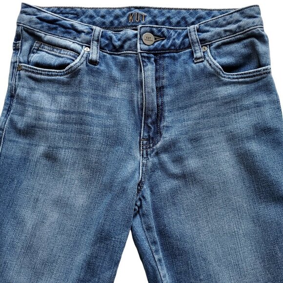 KUT from the Kloth High Rise Cigarette Leg Distressed Size 4 - Picture 3 of 15